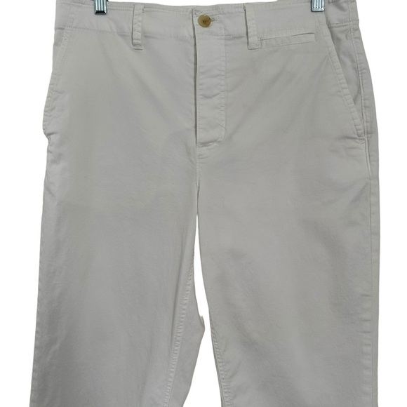 EVERLANE ORGANIC COTTON WHITE STRAIGHT LEG CROP PANTS SIZE 12 - Picture 5 of 13